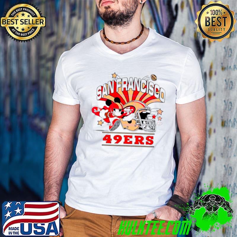 Mickey Mouse football San Francisco 49ers helmet s Guys V Neck Mickey Mouse football San Francisco 49ers helmet s Guys V Neck