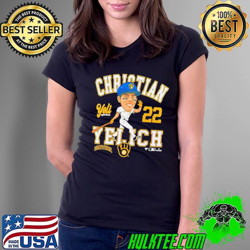 Milwaukee Brewers Christian Yelich caricature shirt Milwaukee Brewers Christian Yelich caricature shirt