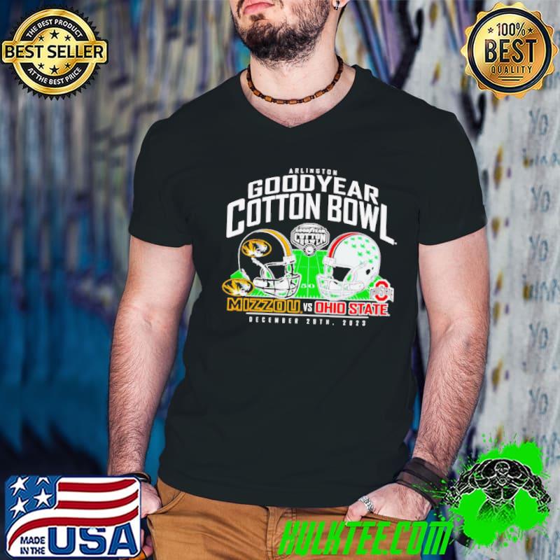 Missouri Tigers vs. Ohio State Buckeyes 2023 Cotton Bowl Matchup s Guys V Neck Missouri Tigers vs. Ohio State Buckeyes 2023 Cotton Bowl Matchup s Guys V Neck
