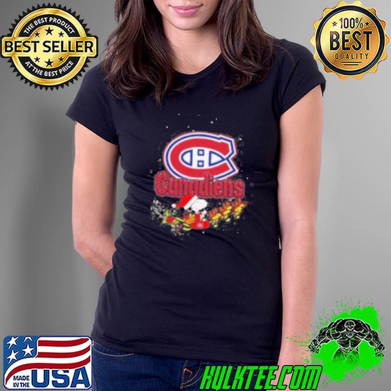 Montreal Canadiens NHL Santa Snoopy and Woodstock Christmas Shirt