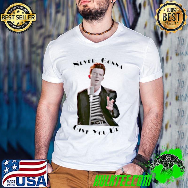 Never Gonna Give You Up Rickroll Rick Astley s Guys V Neck Never Gonna Give You Up Rickroll Rick Astley s Guys V Neck