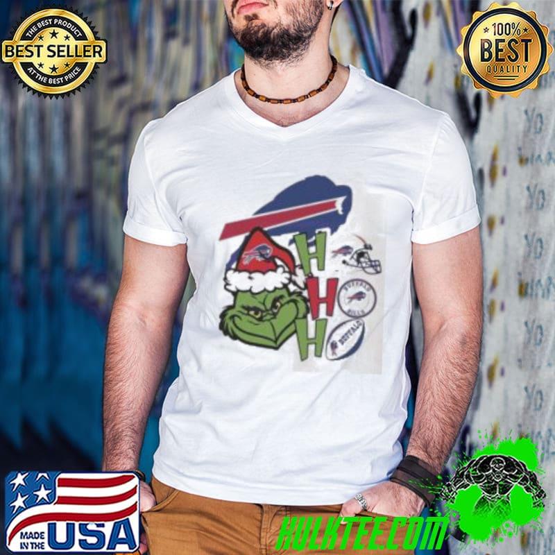 NFL Buffalo Bills football Grinch ho ho ho helmet logo s Guys V Neck NFL Buffalo Bills football Grinch ho ho ho helmet logo s Guys V Neck