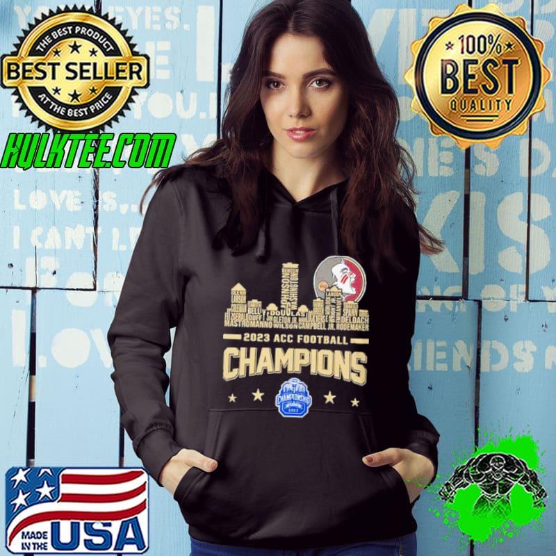 Nice florida State Seminoles Players Names City 2023 ACC Football Champions Shirt Hoodie Nice florida State Seminoles Players Names City 2023 ACC Football Champions Shirt Hoodie