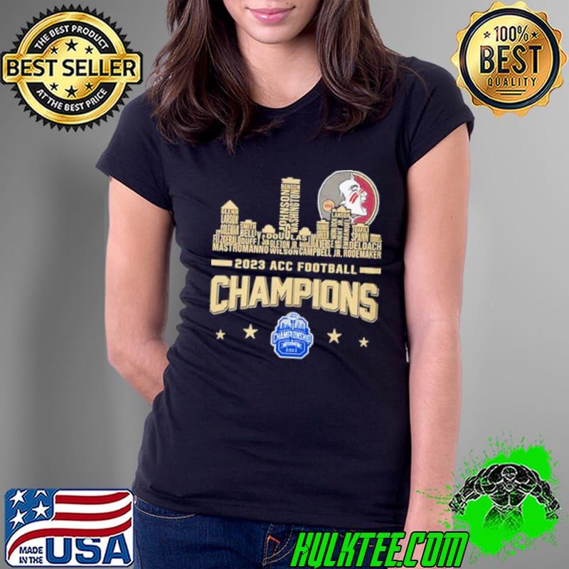 Nice florida State Seminoles Players Names City 2023 ACC Football Champions Shirt Ladies Tee Nice florida State Seminoles Players Names City 2023 ACC Football Champions Shirt Ladies Tee