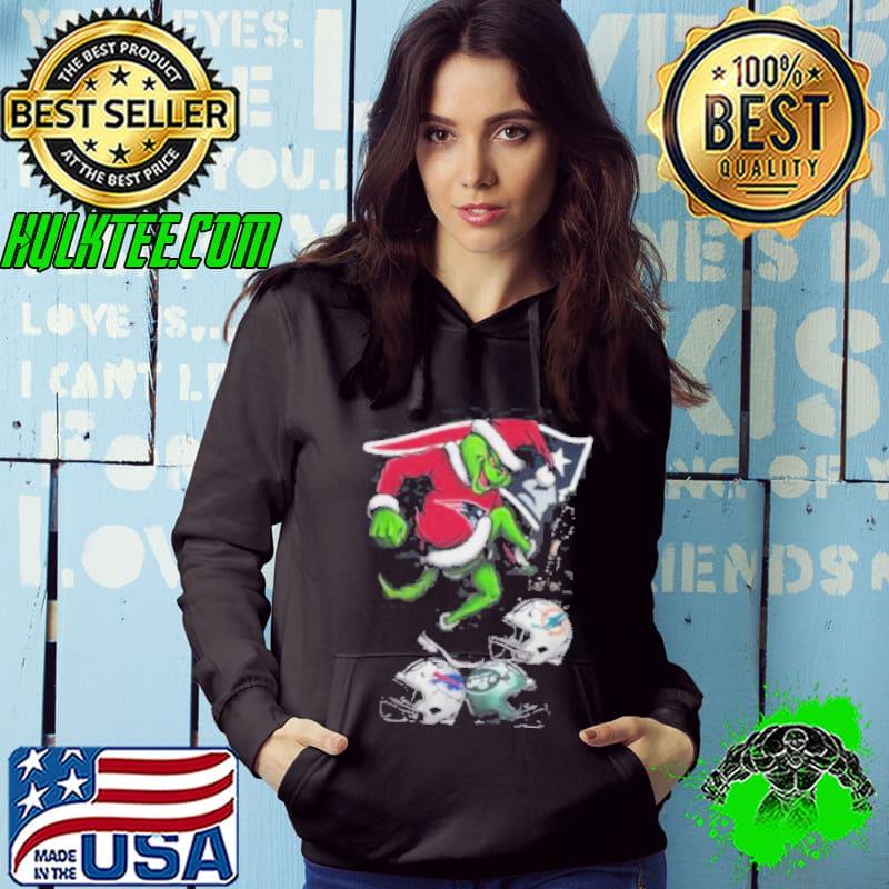 Patriots Merch The Grinch New England Patriots Stomp On NFL Teams Christmas Shirt