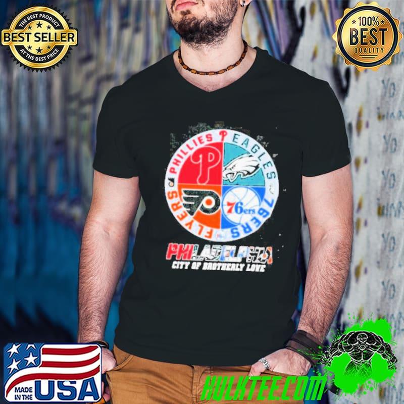 Philadelphia Sports Team Eagles Phillies Flyers 76Ers Logo Shirt