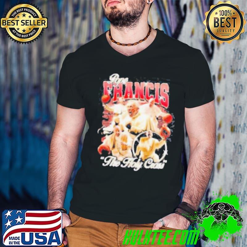 Pope Francis The Holy Cross Shirt Guys V Neck Pope Francis The Holy Cross Shirt Guys V Neck