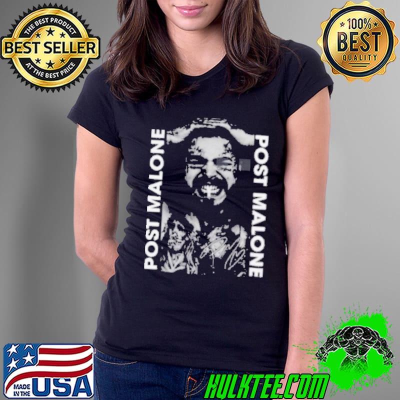 Post Malone Post Malone Tattoos Smoking Signature 2024 Shirt