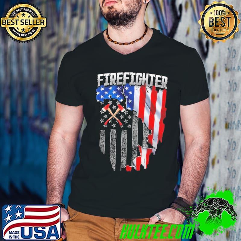 Proud Firefighter American Flag shirt
