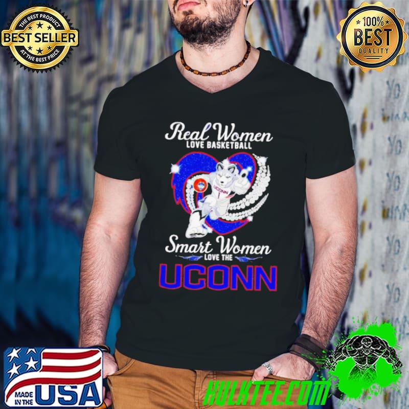 Real women love basketball smart women love the UConn Huskies s Guys V Neck Real women love basketball smart women love the UConn Huskies s Guys V Neck