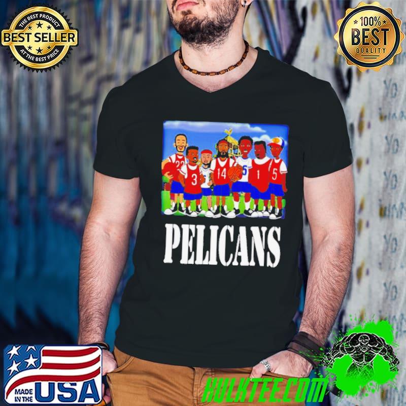 Recess X Pelicans cartoon s Guys V Neck Recess X Pelicans cartoon s Guys V Neck