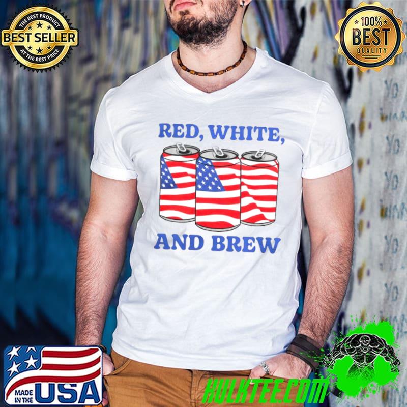 Red white and brew American flag s Guys V Neck Red white and brew American flag s Guys V Neck