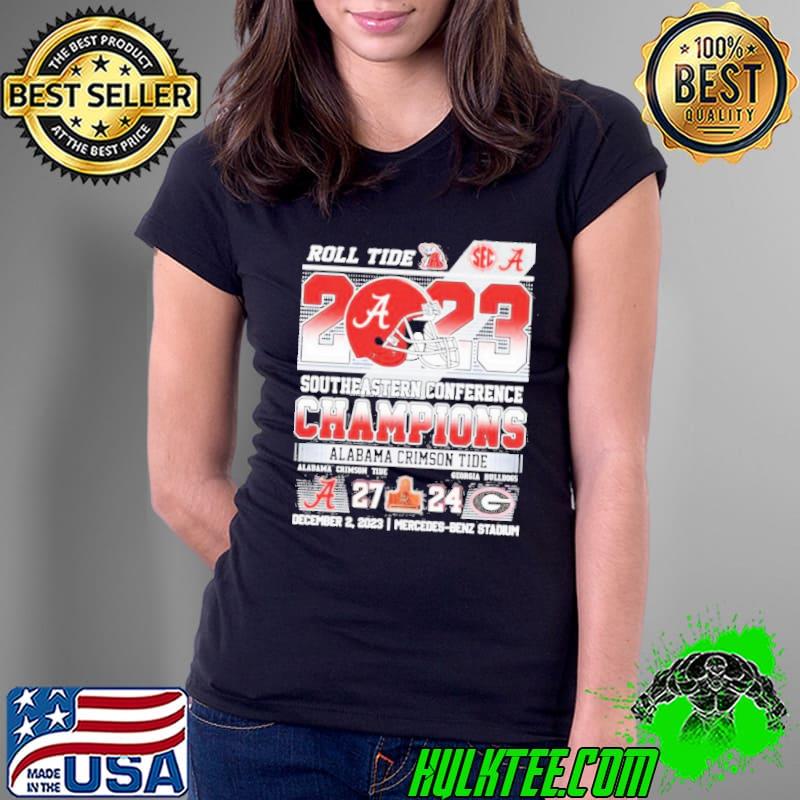 Roll Tide 2023 SEC Football Champions Alabama Crimson Tide 27-24 Georgia Bulldogs Shirt