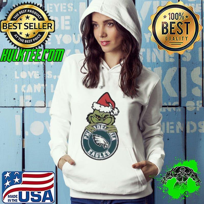 Santa Grinch Philadelphia Eagles Circle Logo NFL 2023 Shirt Hoodie Santa Grinch Philadelphia Eagles Circle Logo NFL 2023 Shirt Hoodie