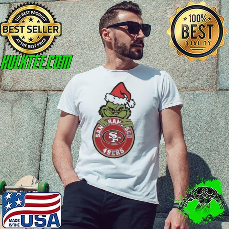Santa Grinch San Francisco 49ers Circle Logo NFL 2023 Shirt