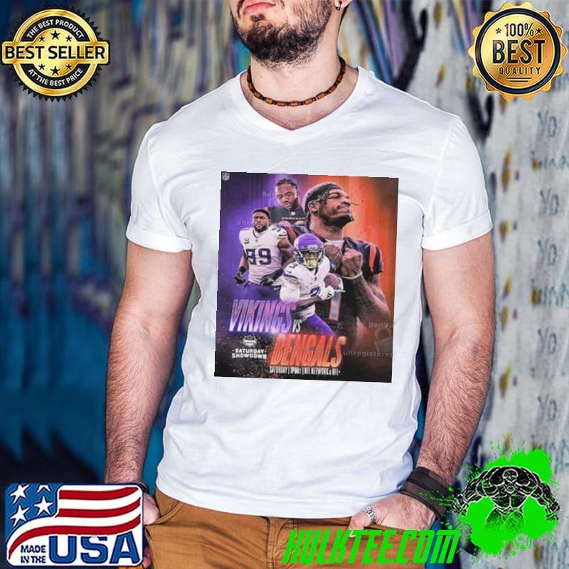 Saturday Showdown Matchup For Minnesota Vikings vs Cincinnati Bengals In NFL Unique Shirt