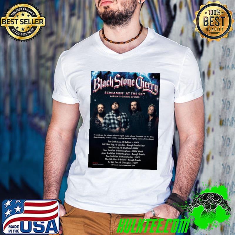 Screamin At The Sky Black Stone Cherry Album Signing Event 2024 Schedule s Guys V Neck Screamin At The Sky Black Stone Cherry Album Signing Event 2024 Schedule s Guys V Neck