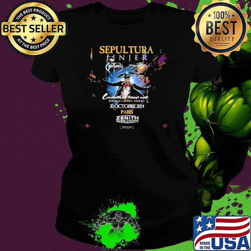 Sepultura Jinjer 40 Years Celebrating The Through Death Tour 2024 30 Octobre 2024 Paris Shirt