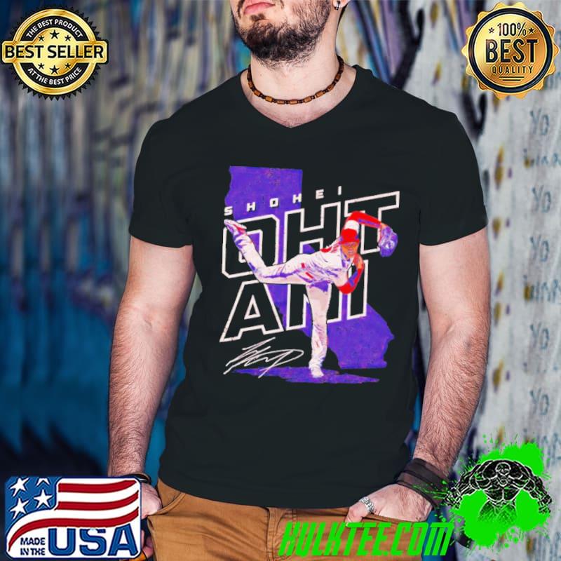Shohei Ohtani Los Angeles Angels Player Map signature s Guys V Neck Shohei Ohtani Los Angeles Angels Player Map signature s Guys V Neck