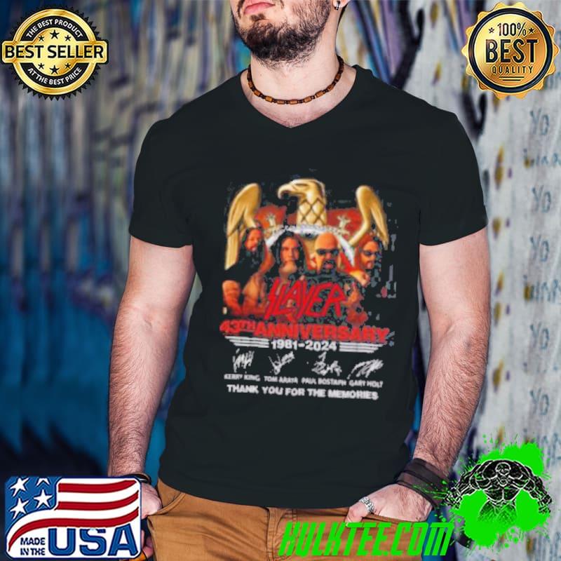 Slayer 43th Anniverasry 1981 – 2024 Thank You For The Memories Shirt