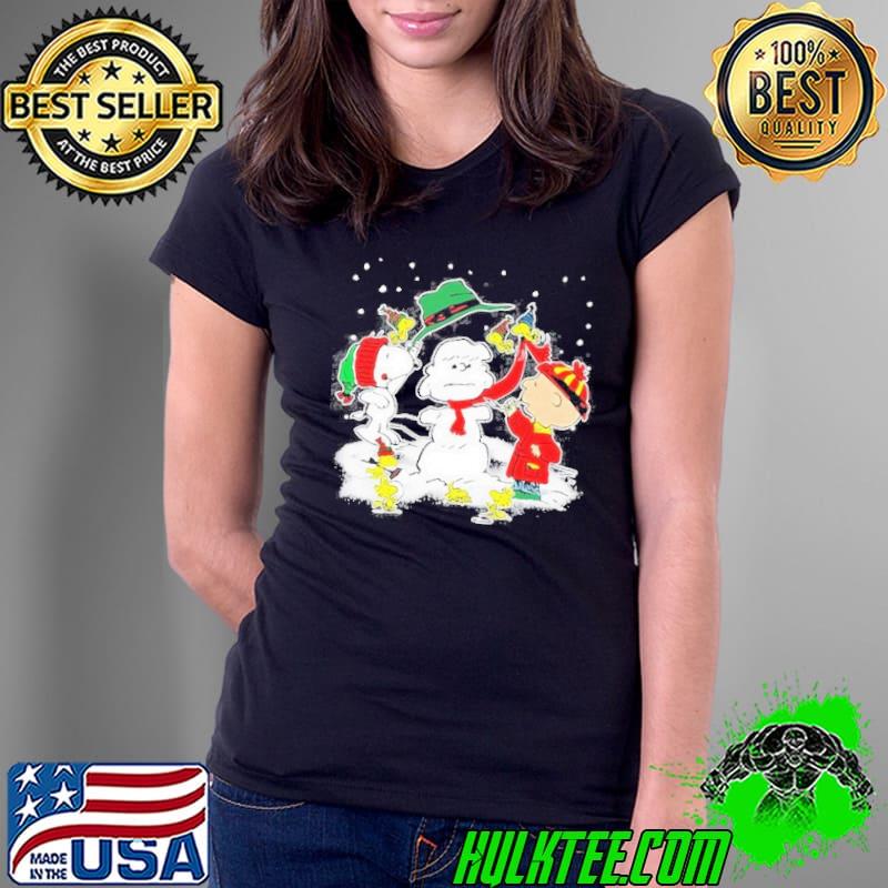 Snoopy And Friends Hat Santa Decorate Lucy van Pelt Snowman Merry Christmas Shirt
