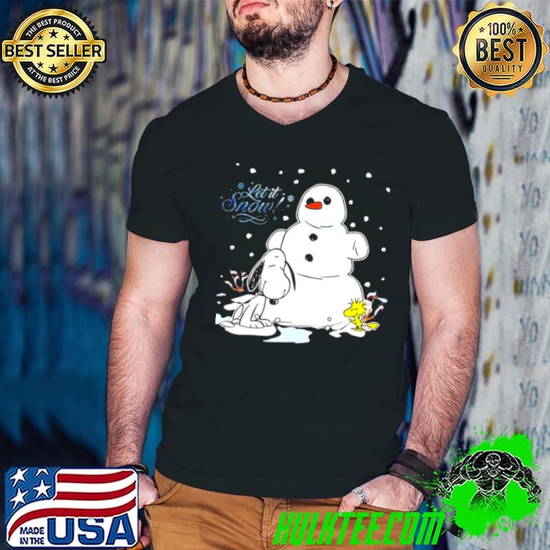 Snoopy and Woodstock let it snow Christmas 2023 Illustration shirt