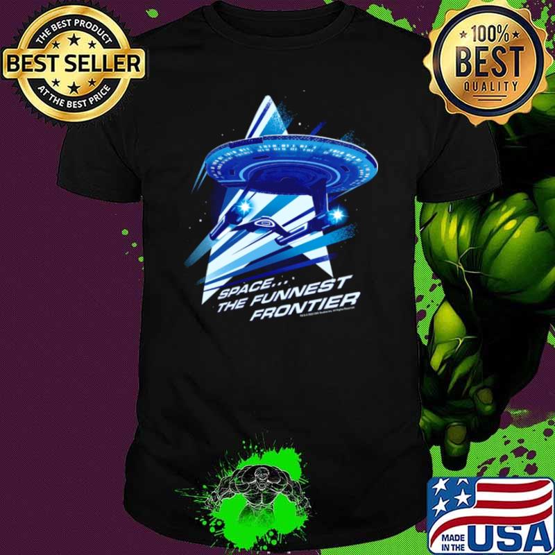 Star Trek Lower Decks Space… The Funnest Frontier Starship Logo shirt Star Trek Lower Decks Space… The Funnest Frontier Starship Logo shirt