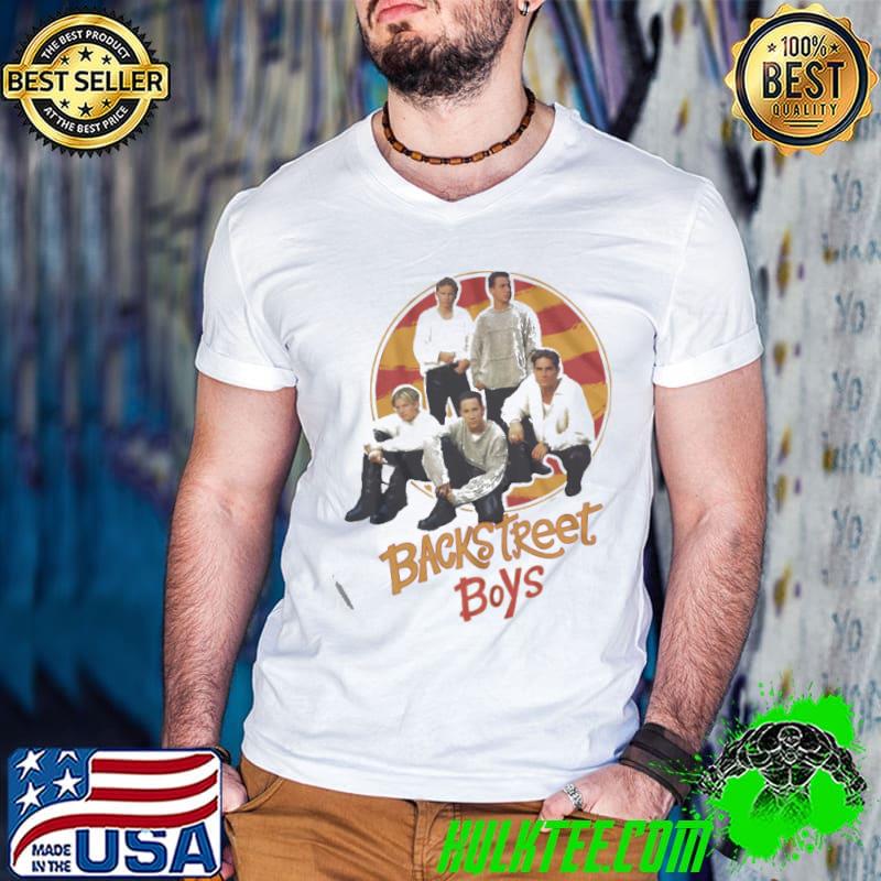 Striped Circle Backstreet Boys Shirt Guys V Neck Striped Circle Backstreet Boys Shirt Guys V Neck