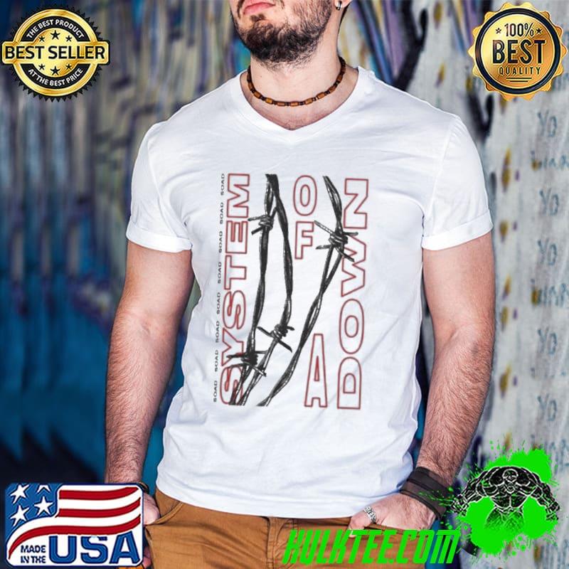 System Of A Down Barbed Wire s Guys V Neck System Of A Down Barbed Wire s Guys V Neck