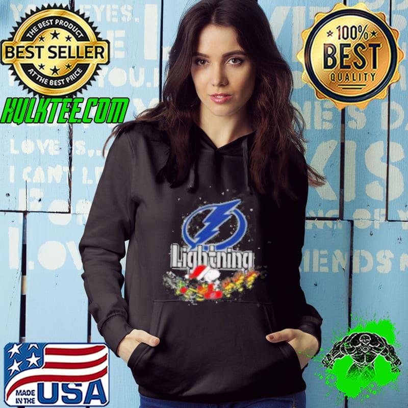 Tampa Bay Lightning NHL Santa Snoopy and Woodstock Christmas Shirt