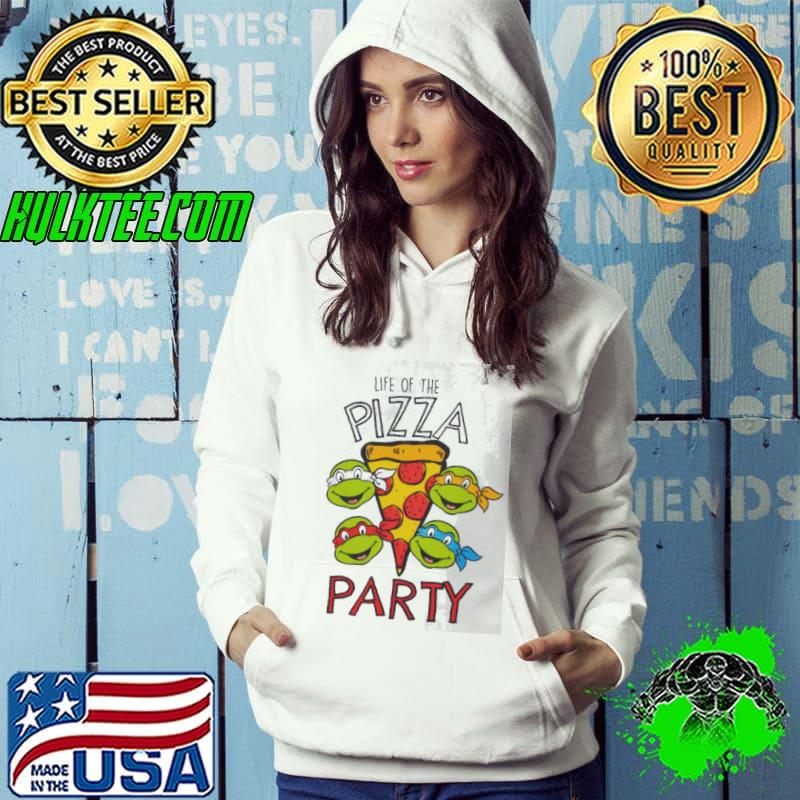 Teenage Mutant Ninja Turtles Boys Life of The Pizza Party White Short Sleeved Shirt
