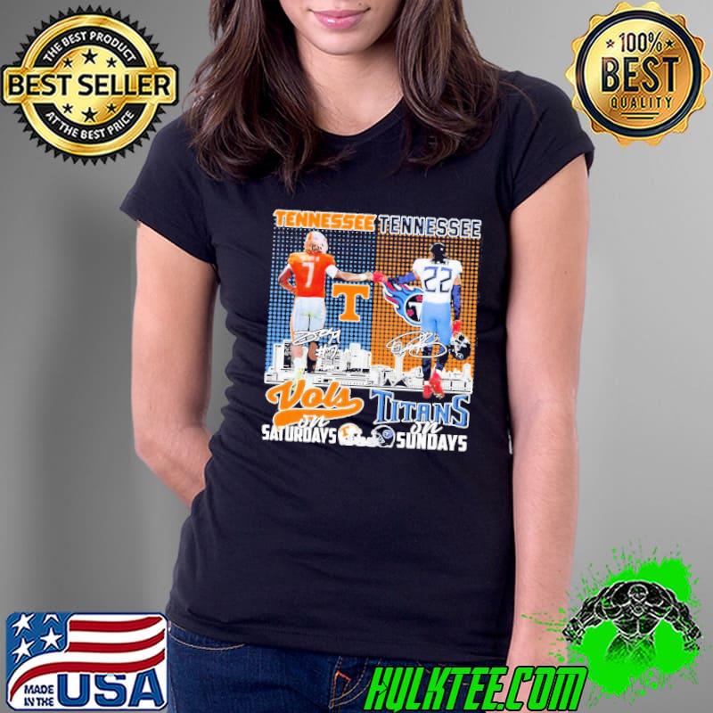 Tennessee Vols On Saturdays Tennessee Titans On Sundays Signatures Shirt