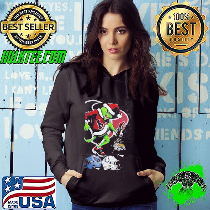Texans Shop The Grinch Houston Texans Stomp On NFL Teams Christmas Shirt