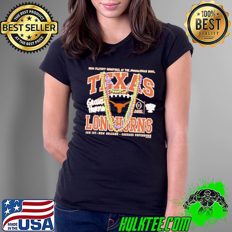 Texas Longhorns 2024 CFP Sugar Bowl Bound Bead Shirt