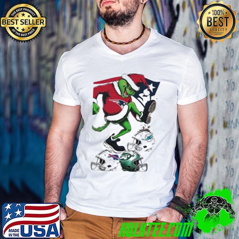 The grinch england Patriots stomp on NFL teams Christmas logo s Guys V Neck The grinch england Patriots stomp on NFL teams Christmas logo s Guys V Neck