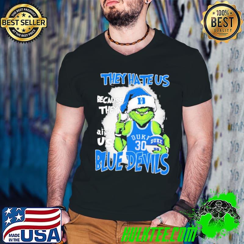 The Grinch They Hate Us Because Ain’t Us Duke Blue Devils Basketball Christmas Shirt Guys V Neck The Grinch They Hate Us Because Ain’t Us Duke Blue Devils Basketball Christmas Shirt Guys V Neck