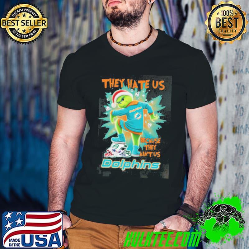 The Grinch They Hate Us Because Ain’t Us Miami Dolphins Stomp On NFL Teams Christmas Shirt Guys V Neck The Grinch They Hate Us Because Ain’t Us Miami Dolphins Stomp On NFL Teams Christmas Shirt Guys V Neck