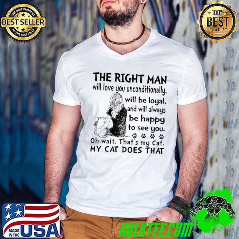 The right man will love you unconditionally s Guys V Neck The right man will love you unconditionally s Guys V Neck