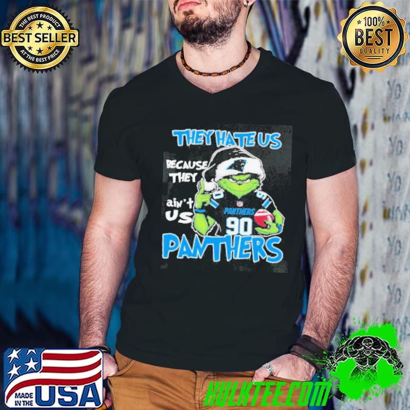 They Hate US Carolina Panthers Football Santa Grinch Christmas shirt