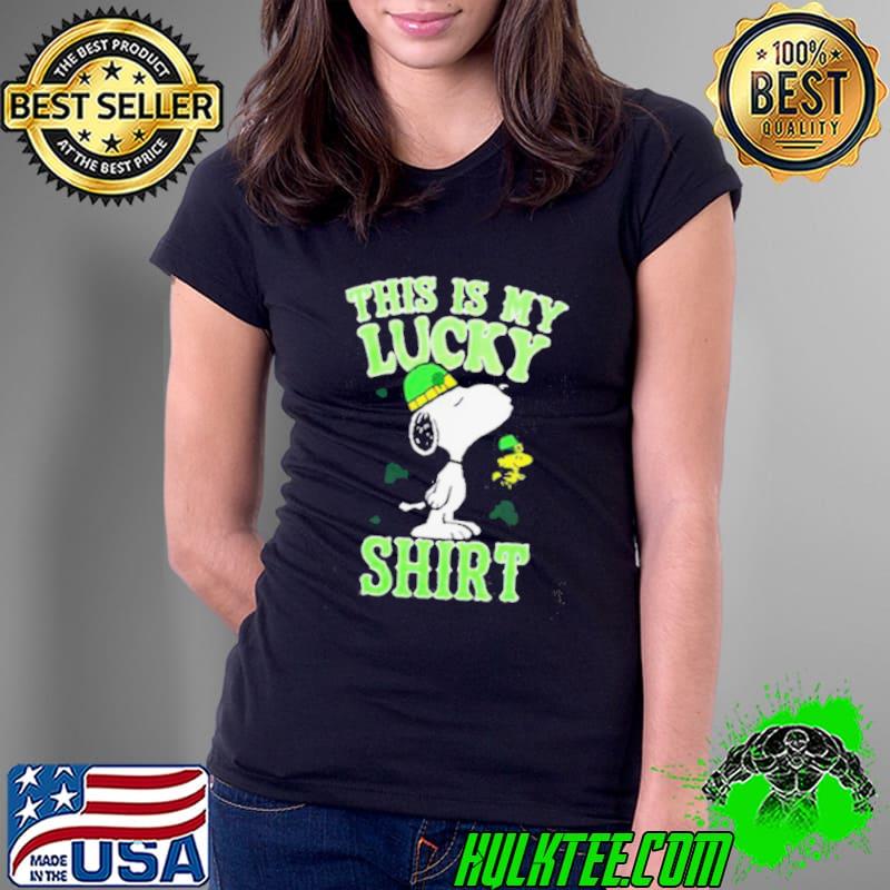 This Is My Lucky Shirt, Snoopy St Patrick’s Day Shirt Ladies Tee This Is My Lucky Shirt, Snoopy St Patrick’s Day Shirt Ladies Tee