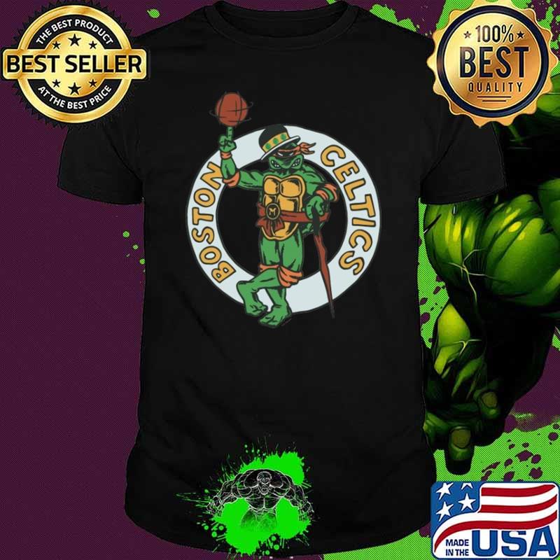 Tmnt michelangelo x Boston celtics fan art shirt