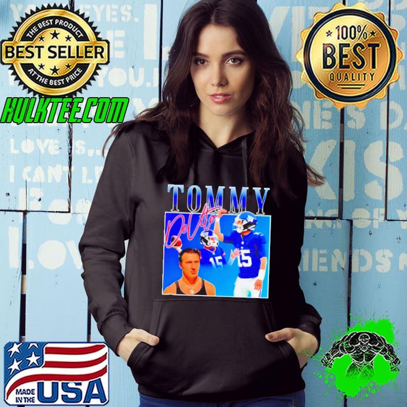 Tommy Cutlets New York Giants football pinched fingers hand shirt Tommy Cutlets New York Giants football pinched fingers hand shirt
