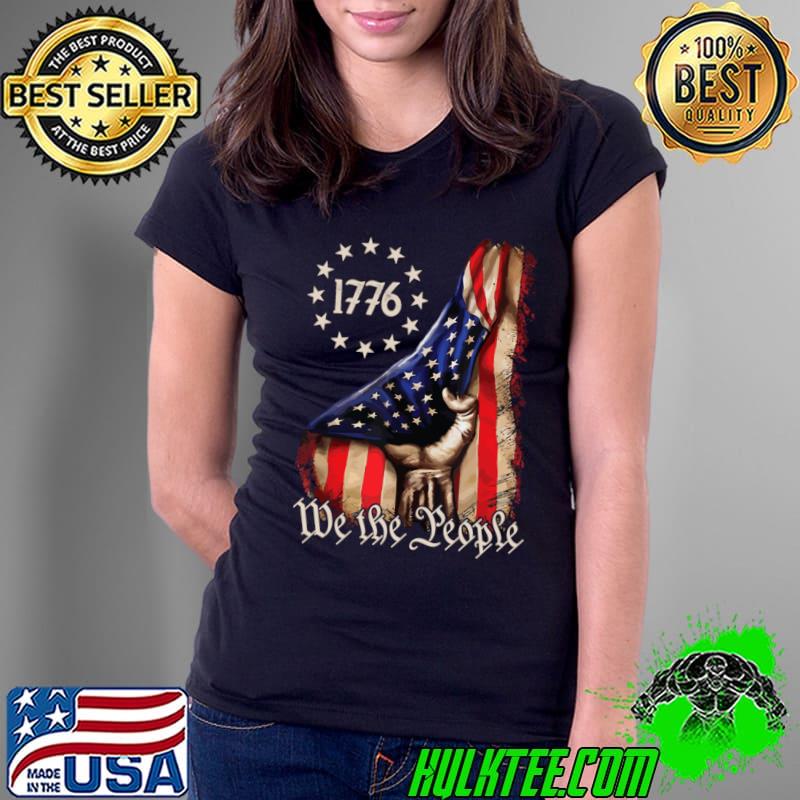 Top vintage We The People American Flag T-Shirt