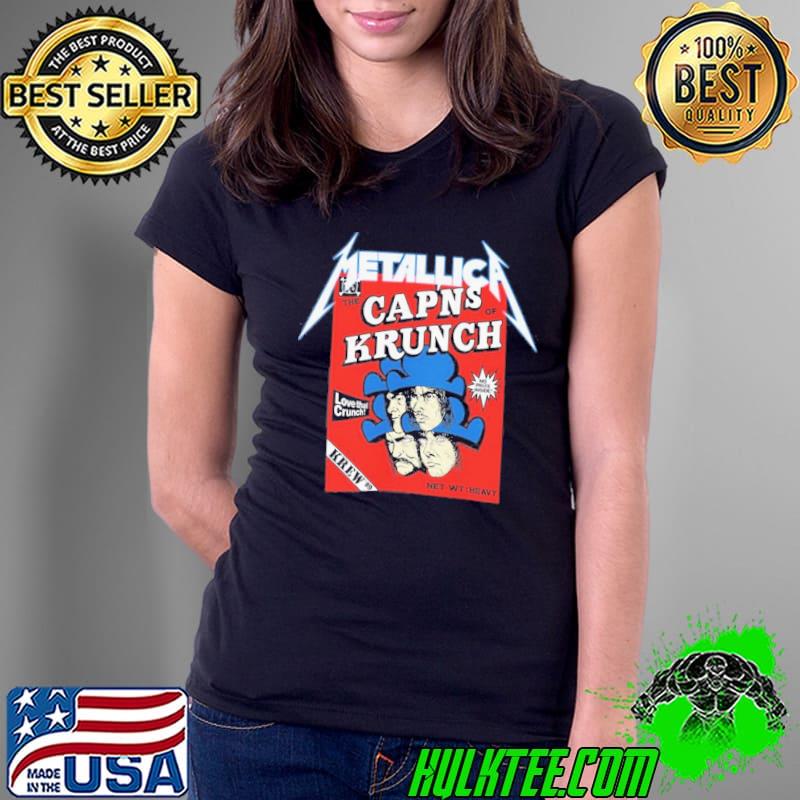 Vintage 1989 Metallica Capn S Of Krunch Krew Shirt Ladies Tee Vintage 1989 Metallica Capn S Of Krunch Krew Shirt Ladies Tee