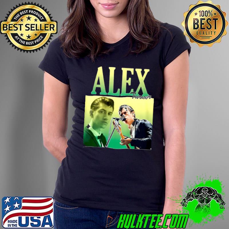 Women Light Blue Alex Monkeys Alex Turner shirt
