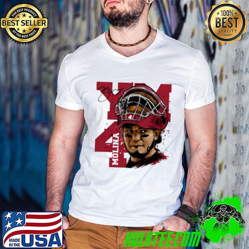Yadier Molina Signature Puerto Rican former professional baseball catcher St. Louis T-Shirt Guys V Neck Yadier Molina Signature Puerto Rican former professional baseball catcher St. Louis T-Shirt Guys V Neck