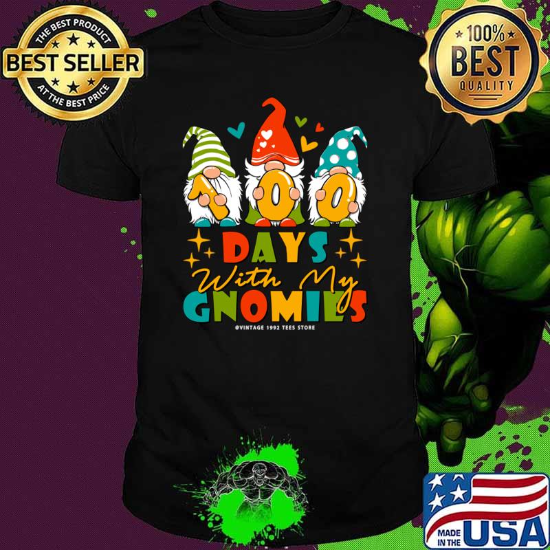 100 Days Of School Teachers 100 Days With My Gnomies T-Shirt