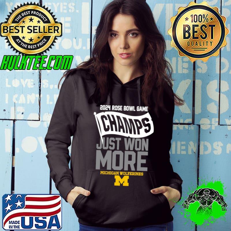 2023 Rose Bowl Game Champs Flag Just Won More Michigan Wolverines T-Shirt