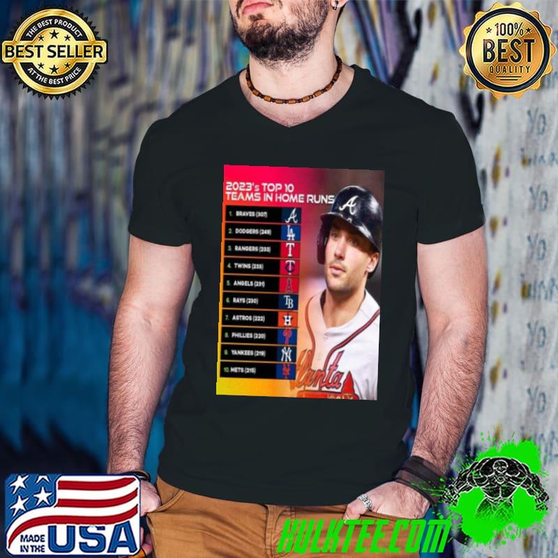 2023 Top 10 Teams In Home Runs MLB s Guys V Neck 2023 Top 10 Teams In Home Runs MLB s Guys V Neck