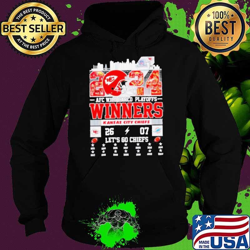 2024 AFC Wild Card Playoffs Winners Kansas City Chiefs let’s go Chiefs s Hoodie 2024 AFC Wild Card Playoffs Winners Kansas City Chiefs let’s go Chiefs s Hoodie